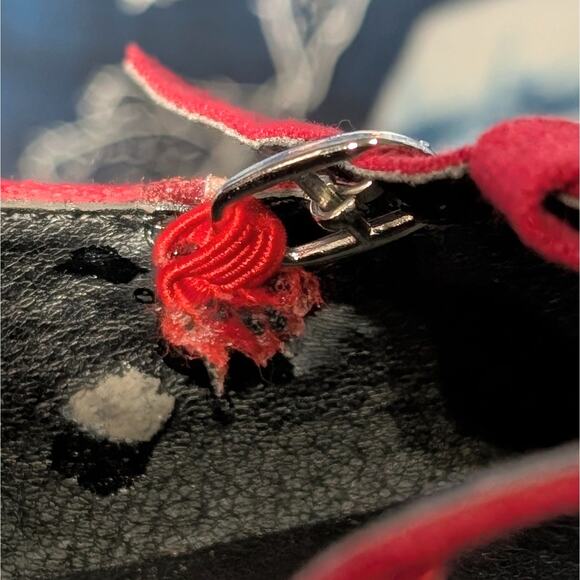 Demonia Click 08 T Strap Platform Sandals Shoes Red Canvas Women's Fits 7.5 - Picture 8 of 10